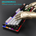 Premium 104‑Key RGB Wired Mechanical Gaming Keyboard with Silent Red Switches