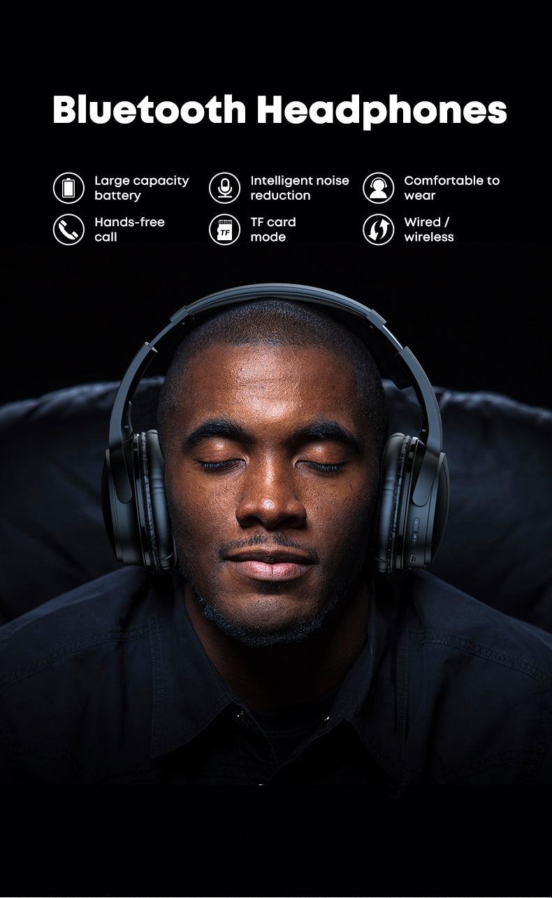 Premium Foldable Bluetooth 5.1 Over‑Ear Headset with Stable Wireless Connection