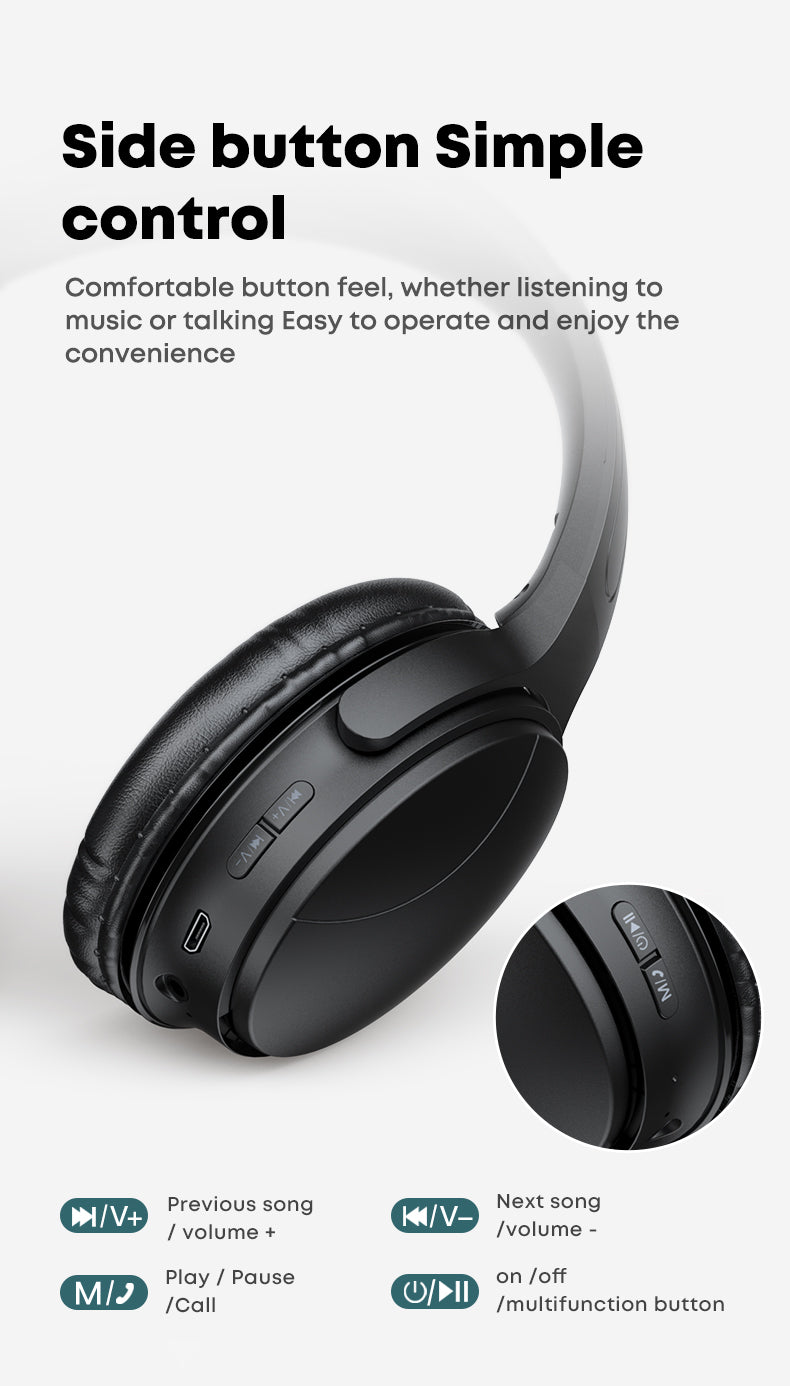 Premium Foldable Bluetooth 5.1 Over‑Ear Headset with Stable Wireless Connection